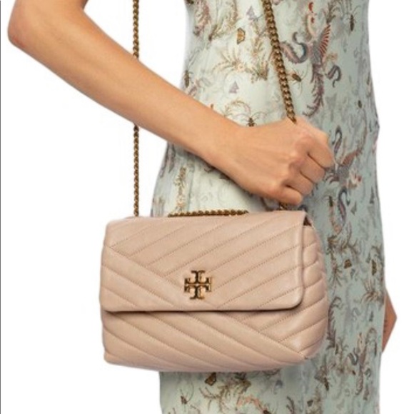 Tory Burch Kira Chevron Convertible Shoulder Bag - Devon Sand - Picture 2 of 5